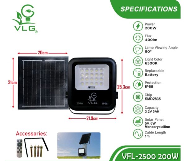 SOLAR FLOOD LIGHTS 200W