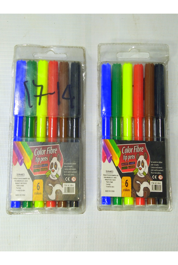 COLORING PEN COLOR FIBER 6COLORS NO-858-6