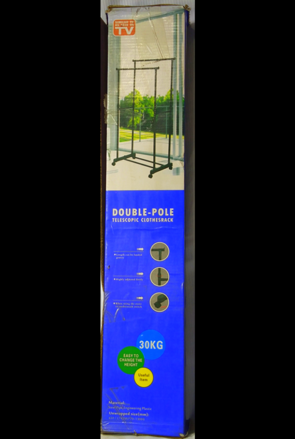 DOUBLE POLE TELESCOPIC CLOTHESRACK 30KG