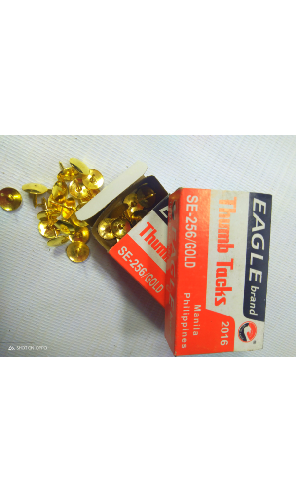 EAGLE THUMBTACKS NO-SE-256 GOLD