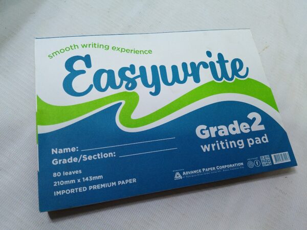 EASYWRITE WRITING PAD GRADE 2 210x143MM 80LVS
