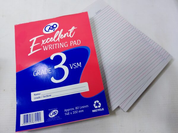 EXCELLENT WRITING PAD GRADE3 148x200MM 80LVS