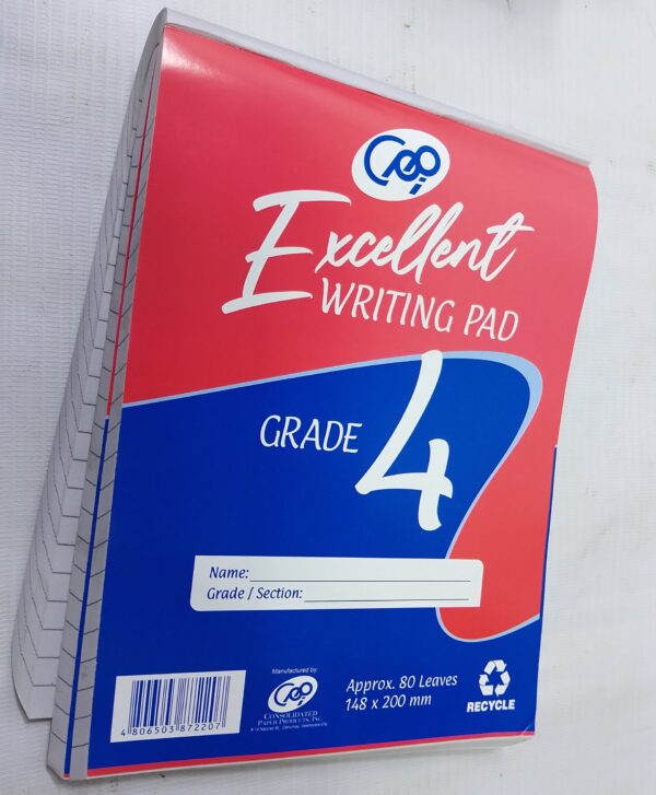 EXCELLENT WRITING PAD GRADE4 148x200MM 80LVS