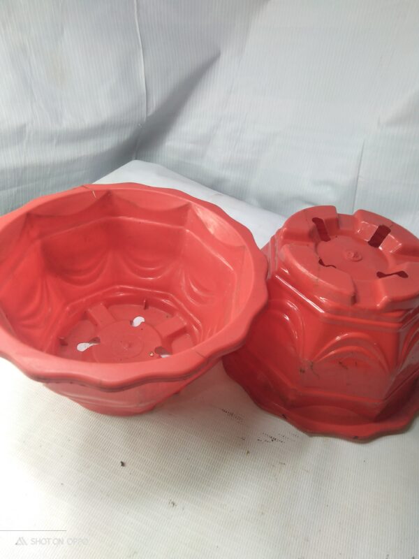 FLOWER POT RED C-15