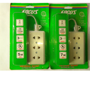 FOCUS EXTENSION CORDS UNIVERSAL OUTLET 3GANG