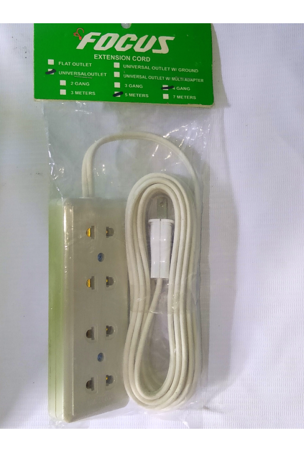 FOCUS EXTENSION CORD UNIVERSAL OUTLET 4GANG