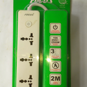 FOCUS EXTENSION CORDS UNIVERSAL OUTLET 3GANG 2METER