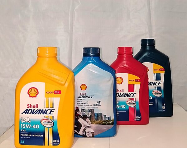 SHELL ADVANCE OIL RED,YELLOW,BLUE