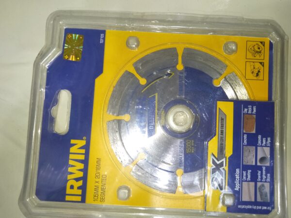 IRWIN DIAMOND WHEEL 105MMX20MM TDT105