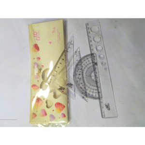 SMALL TRIANGLE AND RULER SET JD 20CM B-2812