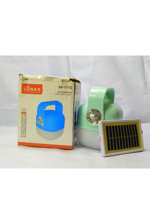 SOLAR LONAN RECHARGEABLE EMERGENCY LIGHT 5W SF-7772