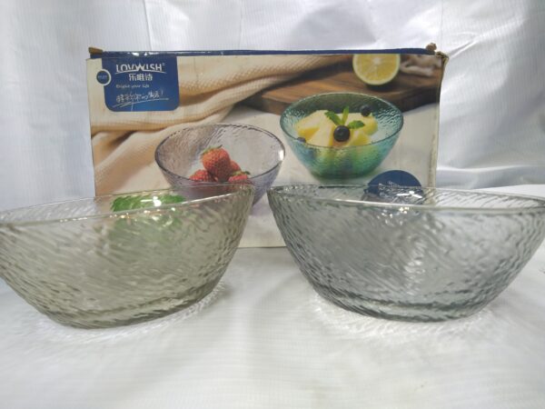 LOVWISH GLASS BOWL SET OF 2PC BOWLS