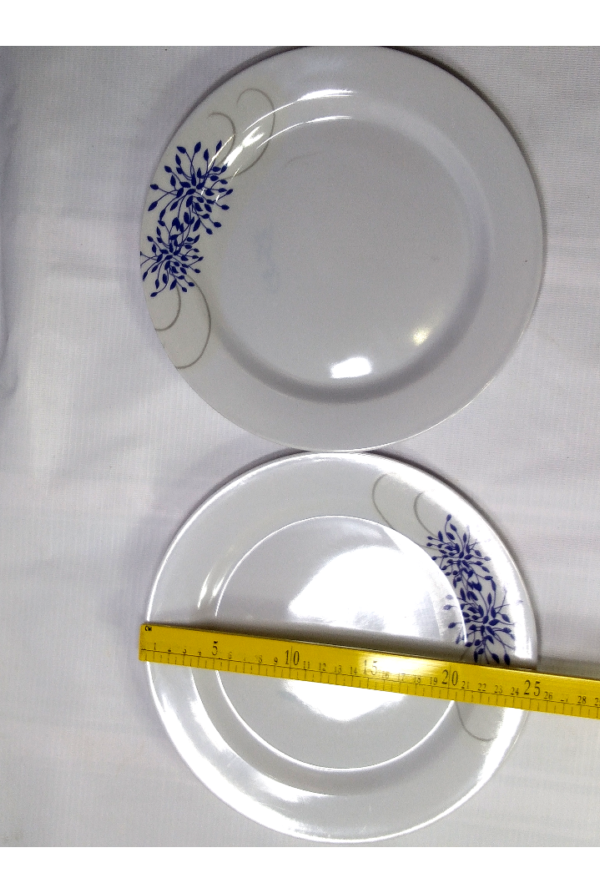 PLATE MELAMINE ROUND GREEN WARE 25CM