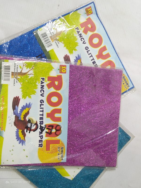 ROYAL FANCY GLITTER TAPER SHORT 8.5x11 10SHEETS