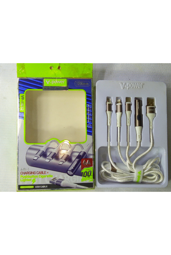 V-POWER CIGARETTES LIGHTING CABLE 4IN1 VP-UO32