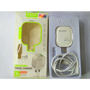 V-POWER TRAVEL CHARGER MICRO 3A 1M CABLE LENGTH