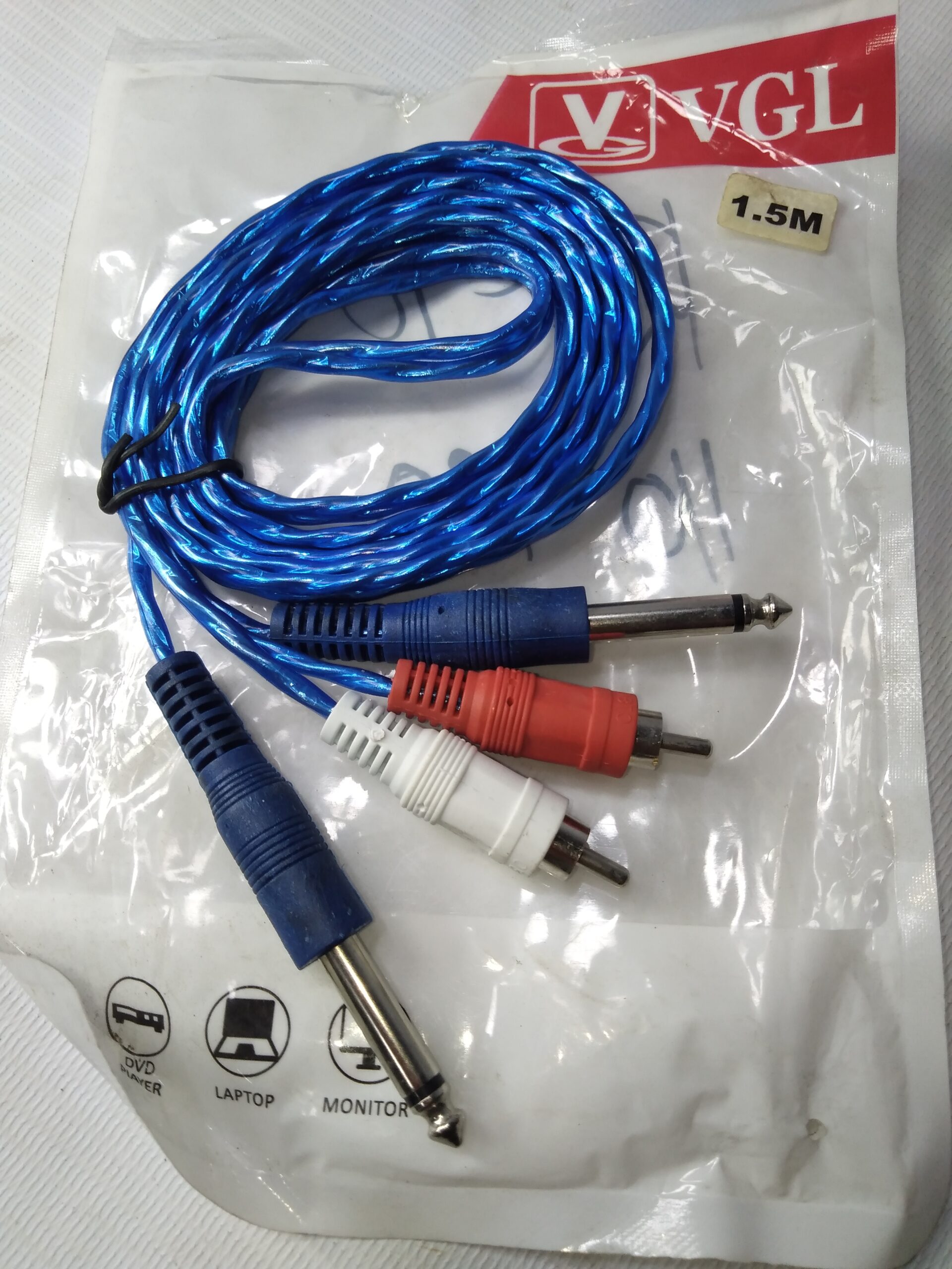 VGL CORD 2PCS PL-55 TO 1RCA 1.5METER RC-100