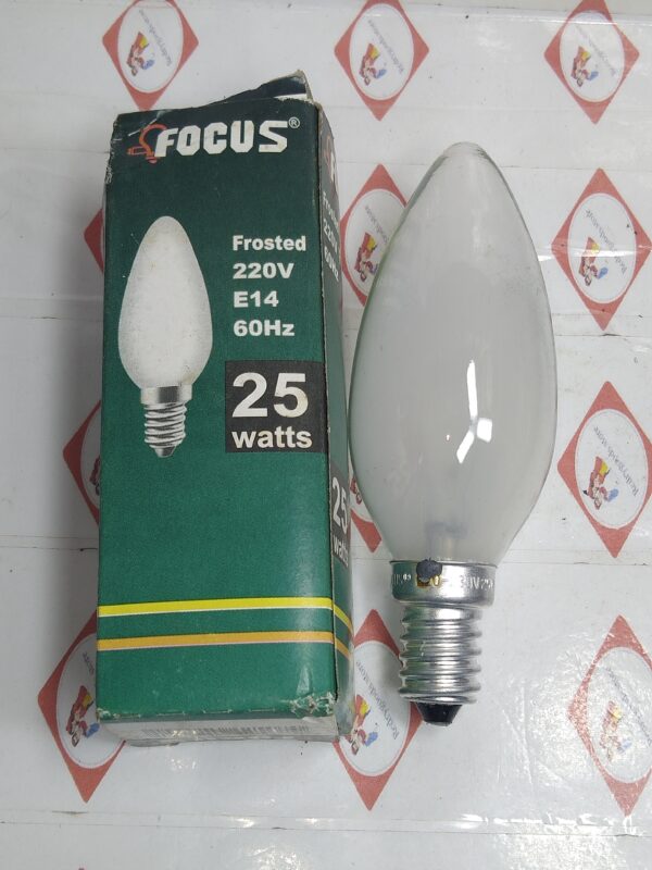 BULB FOCUS FROSTED 220V 60HZ E14 40WATTS & 25WATTS - Image 2