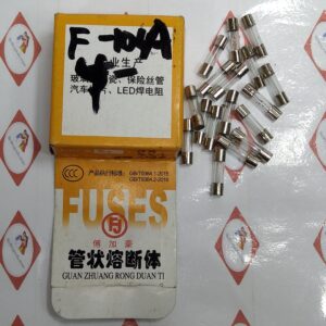 FUSE GLASS SHORT 10A 250V F-10A