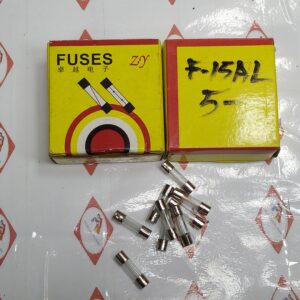 FUSE GLASS SHORT 15A F-15A