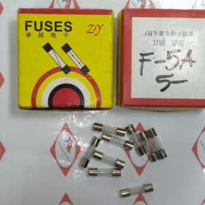 FUSE GLASS SHORT 5A 220V F-5A