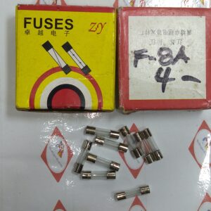 FUSE GLASS SHORT 8A 220V F-8A