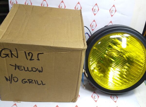 CG-125 HEADLIGHT ASSY YELLOW W/O GRILL