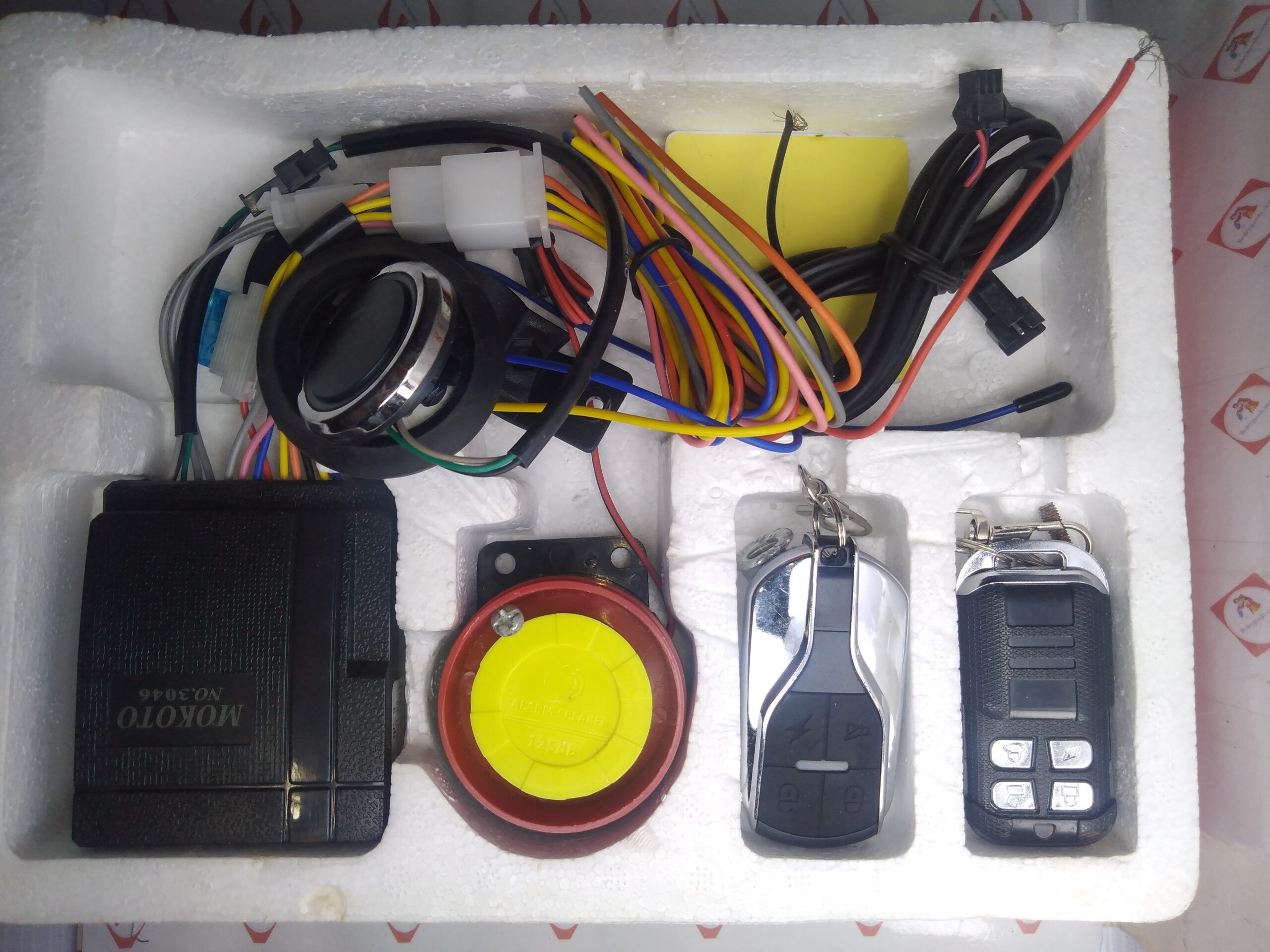 MOTORCYCLE ELECTRIC VEHICLE ALARM SYSTEM ONE BUTTON START