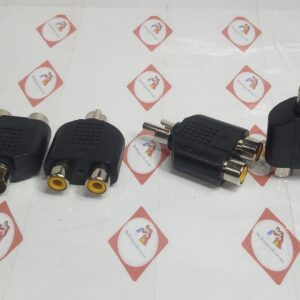 RCA JACK 2 TO 1 RCA PLUG SQUARE