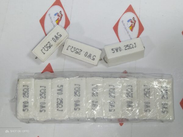 RESISTOR 5W 0.25 OHMS