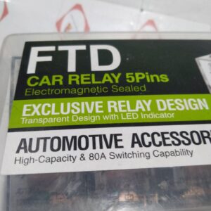 FTD CAR HORN RELAY 5PINS EXCLUSIVE RELAY DESIGN TRANSPARENT