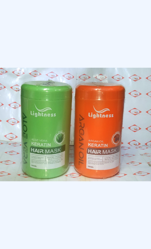LIGHTNESS KERATIN HAIR MASK ALOE VERA ARGAN OIL 1000ML