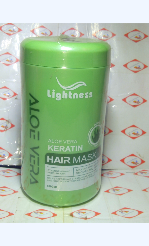 LIGHTNESS KERATIN HAIR MASK ALOE VERA ARGAN OIL 1000ML - Image 2