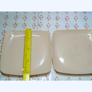 PLASTIC PLATE SQUARE KIM 21CM