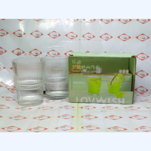 LOVWISH LEDONG VERTICAL PATTERN GLASS CUP
