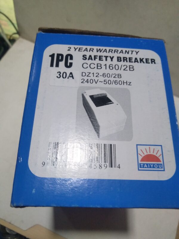 TAIYOU SAFETY BREAKER CCB160-2B 30A - Image 3